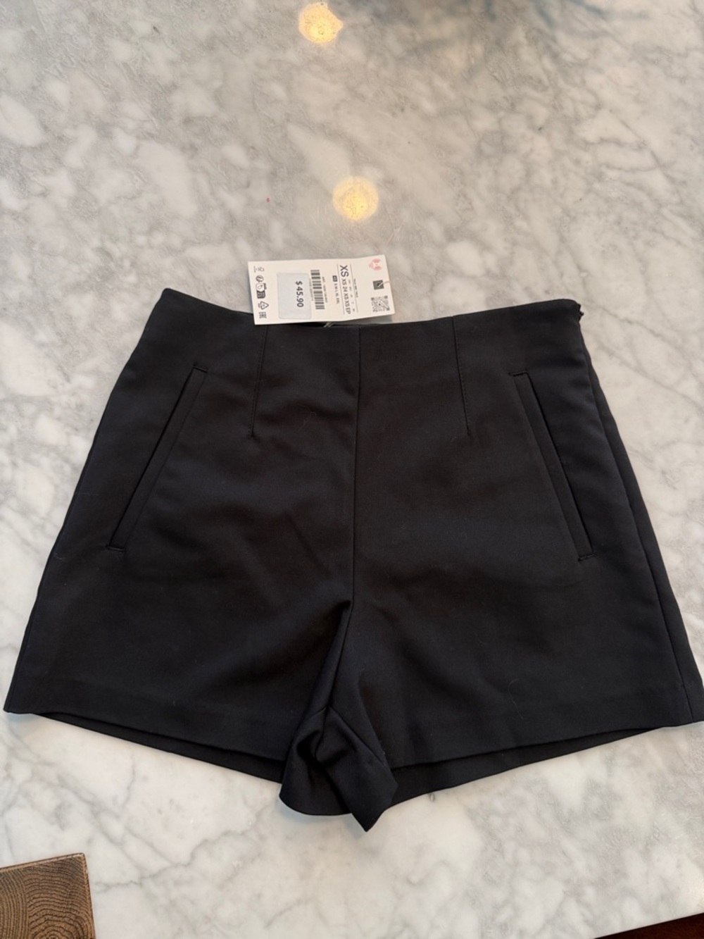 Zara Black High-Rise Women’s Tailored Shorts